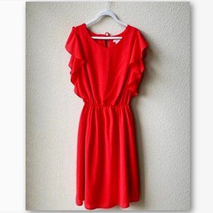 Women's Ruffle Sleeve Check Patterned Dress XS